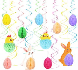 Set decoratiuni pentru Paste LANMOK, 21 piese, hartie/plastic, multicolor