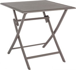 Masa de gradina pliabila Elin, aluminiu, maro, 70 x 71 x 70 cm