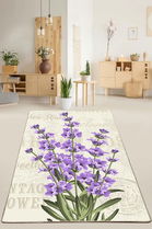 Covor, Lavender Djt , 50% TESTURĂ DE catifea/50% poliester, Multicolor