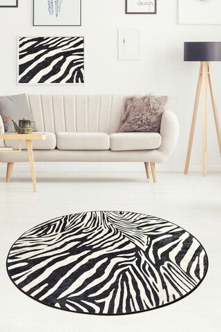 Covor, Zebra , 50% TESTURĂ DE catifea/50% poliester, Multicolor