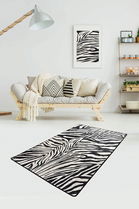 Covor de hol, Zebra , 50% TESTURĂ DE catifea/50% poliester, Multicolor