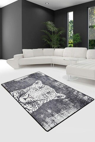 Covor, Tiger, 50% TESTURĂ DE catifea/50% poliester, Multicolor