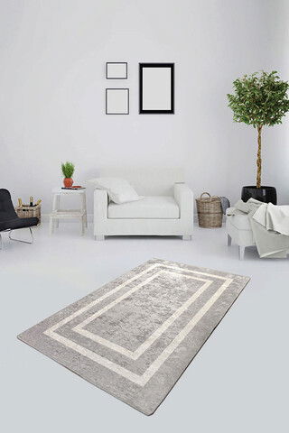 Covor, Silver , 50% TESTURĂ DE catifea/50% poliester, Multicolor
