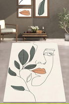 Covor de hol, Face Solution Djt, 80x100 cm, 50% TESTURĂ DE catifea/50% poliester, Multicolor