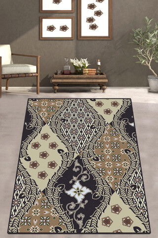 Covor de hol, Anatolia Djt , 80x150 cm, 50% TESTURĂ DE catifea/50% poliester, Ecru