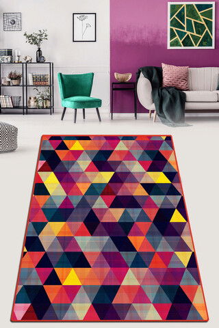 Covor de hol, Bunt Djt, 80x150 cm, 50% TESTURĂ DE catifea/50% poliester, Multicolor
