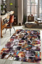 Covor de hol, Mezclado Djt , 80x150 cm, 50% TESTURĂ DE catifea/50% poliester, Multicolor