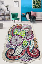 Covor de hol, Forme , 80x100 cm, 50% TESTURĂ DE catifea/50% poliester, Multicolor