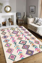 Covor, Raje Djt , 120x180 cm, 50% TESTURĂ DE catifea/50% poliester, Multicolor