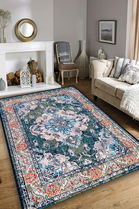 Covor de hol, Alfombra Şönil Cotton , 80x150 cm, Bumbac, Multicolor