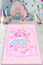 Covor, It`s A Girl , 80x120 cm, Catifea, Multicolor