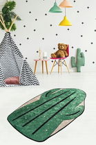 Covor, Big Cactus , 50% TESTURĂ DE catifea/50% poliester, Multicolor