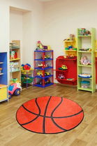 Covor, Basketball , 50% TESTURĂ DE catifea/50% poliester, Multicolor
