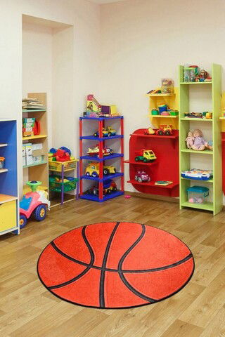Covor, Basketball , 50% TESTURĂ DE catifea/50% poliester, Multicolor