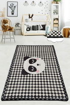 Covor, Kareli Panda , 50% TESTURĂ DE catifea/50% poliester, Multicolor