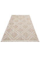 Covor de hol, Czy 03, 80x300 cm, Poliester, Gri / Bej