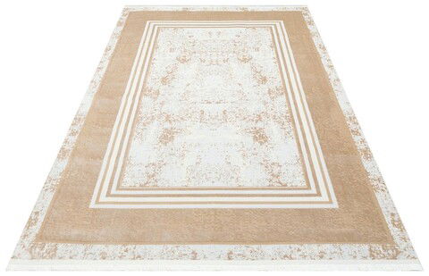 Covor de hol, St 17 Beige Xw , 80x150 cm, 100% POLIESTER/BUMBAC, Bej/Alb