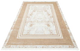 Covor de hol, St 17 Beige Xw , 80x150 cm, 100% POLIESTER/BUMBAC, Bej/Alb