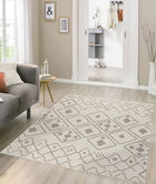 Covor de hol, 21645A , 75x150 cm, Bumbac, Crema / nurca