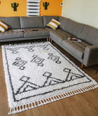 Covor, 3529A , 160x230 cm, Poliester, Alb / Antracit