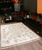 Covor, 3532A , 160x230 cm, Poliester, Alb / Gri