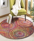 Covor de hol, 00001A , 150x150 cm, Iuta, Multicolor