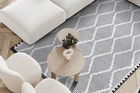 Covor, 65296 Meridyen, 117x180 cm, Polipropilena, Alb negru
