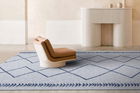 Covor, 22563A Fresco, 160x230 cm, Fibre naturale, Albastru marin