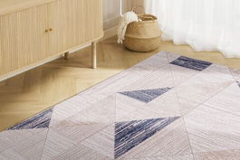 Covor, 45605 Milas, 120x180 cm, Fibre acrilice, Albastru marin