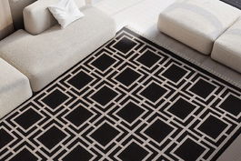 Covor, 53078 Amour, 118x180 cm, Poliester, Alb negru