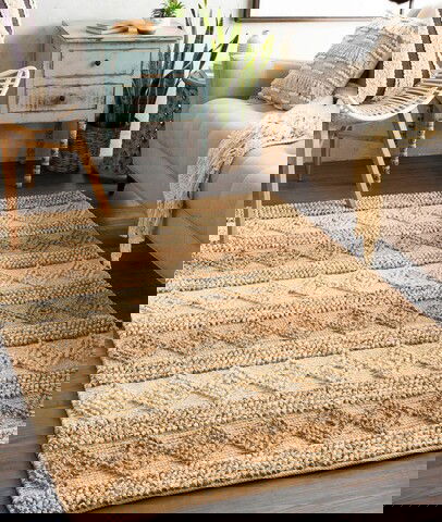 Covor, 00025A, 120x180 cm, Iuta, Bej / Camel