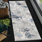 Covor, Hera 4469A, 80x150 cm, Fibre acrilice, Albastru / Gri / Alb