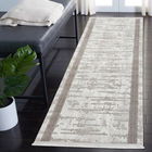 Covor, Basak 0185A, 80x200 cm, Polipropilena, Maro/Alb