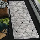 Covor, Hera 4586A, 100x150 cm, Fibre acrilice, Alb negru