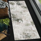 Covor, Hera 4469A, 80x200 cm, Fibre acrilice, Verde / Gri / Alb