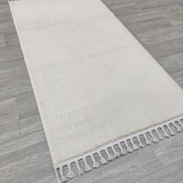 Covor, Karyün 1506A, 80x300 cm, Poliester, Alb