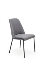 Scaun tapitat cu stofa si picioare metalice, Kai-476 Gri Inchis / Negru, l50xA61xH90 cm