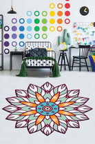 Covor de hol, HMNT945, 80x300 cm, Poliester, Multicolor