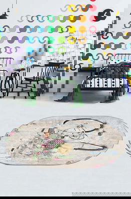 Covor de hol, HMNT904, 100x300 cm, Poliester, Multicolor