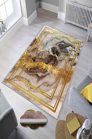 Covor de hol, HMNT797, 80x200 cm, Poliester, Multicolor