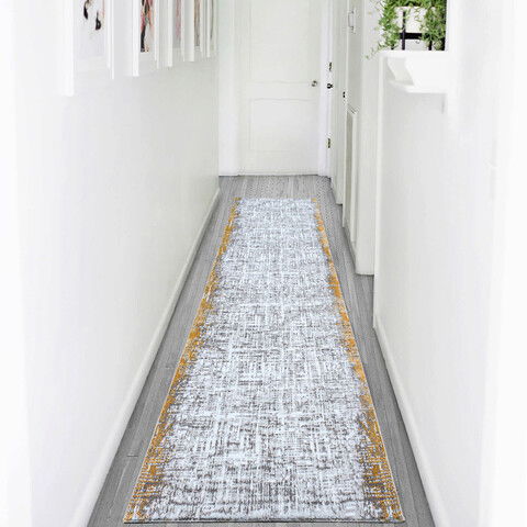 Covor de hol, 2632, 80x400 cm, Polipropilena, Mustar / nurca