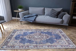 Covor de hol, Dark Blue AL 249 , 75x150 cm, Poliester , Multicolor