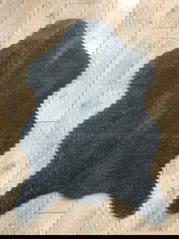 Covor, Post Plush, 60x90 cm, Poliester, Gri inchis
