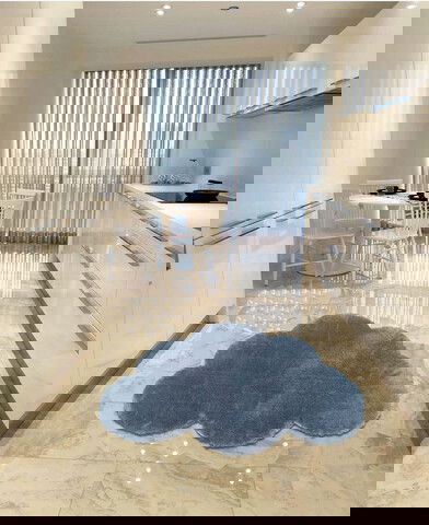 Covor de hol, Cloud Plush, 100x150 cm, Poliester, Gri inchis
