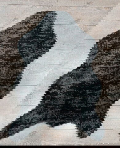 Covor, Post Pattern, 120x170 cm, Poliester, Gri inchis