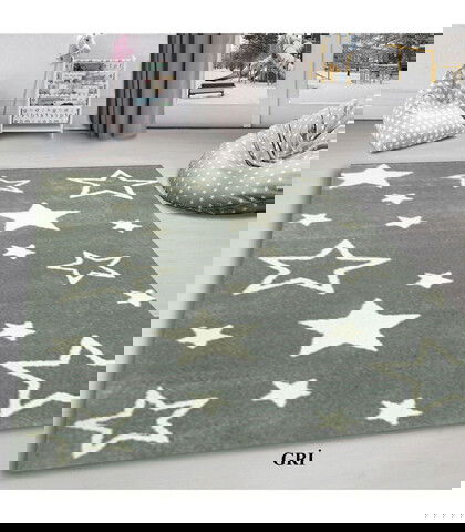 Covor, Machine Star, 120x180 cm, 30% POLIESTER/70% POLIPROPLEN, Gri