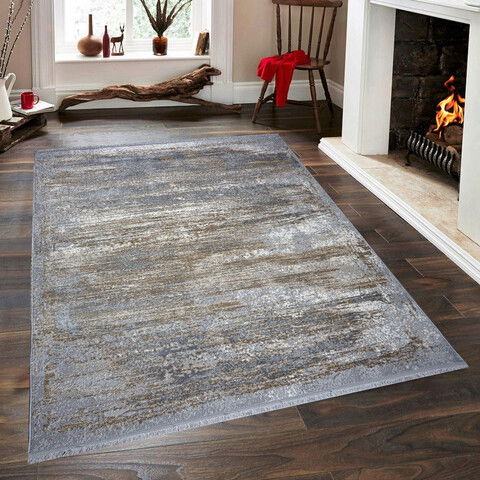 Covor, Notta 1120 , 50x80 cm, Polipropilena, Gri / Bej / Crem