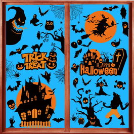 Set de 30 foi cu tatuaje temporare de Halloween Fyvadio, hartie, multicolor, 19 x 30 cm