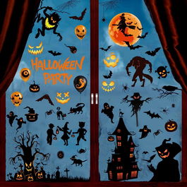 Set de 9 foi cu stickere pentru Halloween CMJBUHR, PVC, multicolor