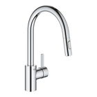 Baterie bucatarie Grohe Eurosmart Cosmopolitan cu dus extractibil dual spray pipa C crom